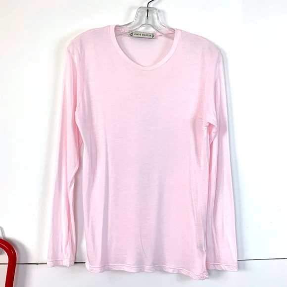 Diane Firsten Tops - Diane Firsten Pink Long Sleeve Top Italy Sz L